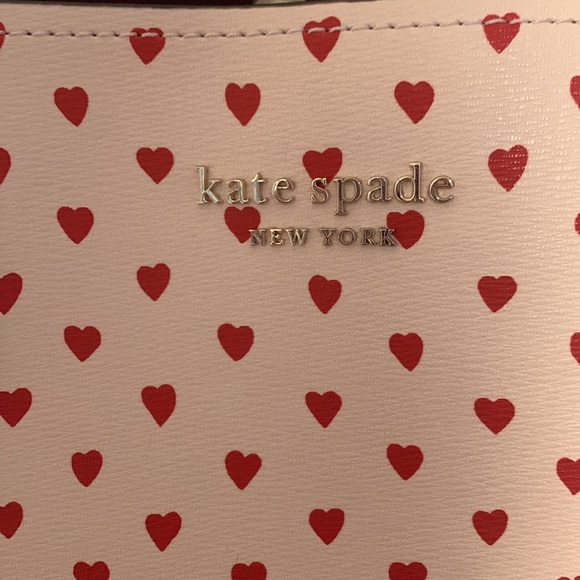 Nwt Kate spade all day heart printed pvc large tote bag - Picture 2 of 16